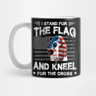 Basset Hound Dog Stand For The Flag Kneel For Fallen Mug